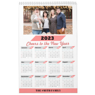 2023 Modern Family Custom Photo with Full Calendar