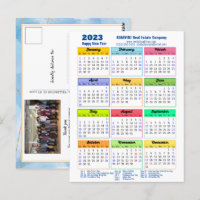 2023 Modern Yearly Calendar Corporate Blue Gold