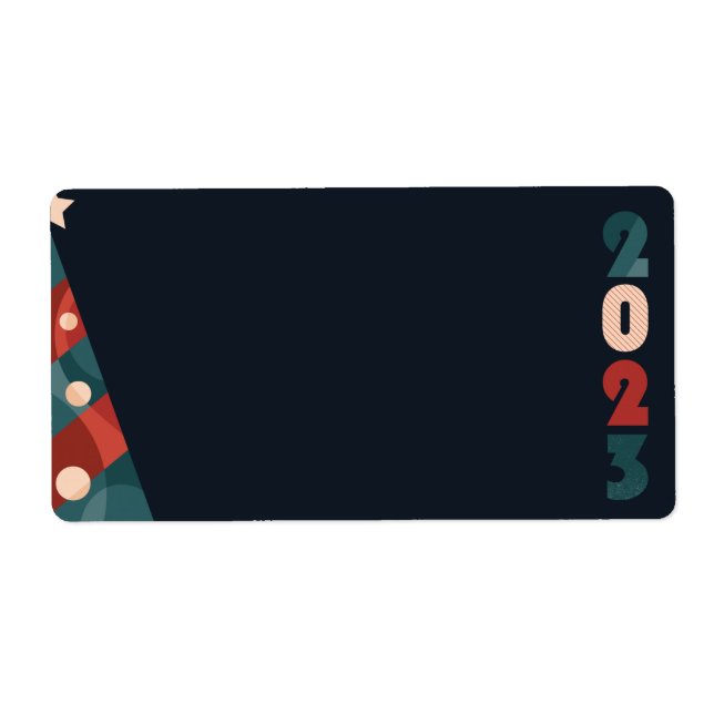 2023 new year red blue abstract design (Front)