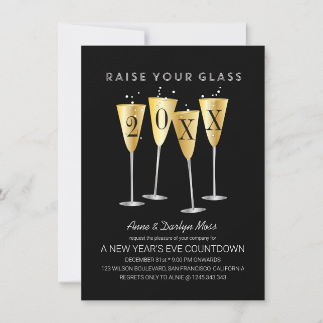 2023 New Year's Countdown Party Invitation (Front)