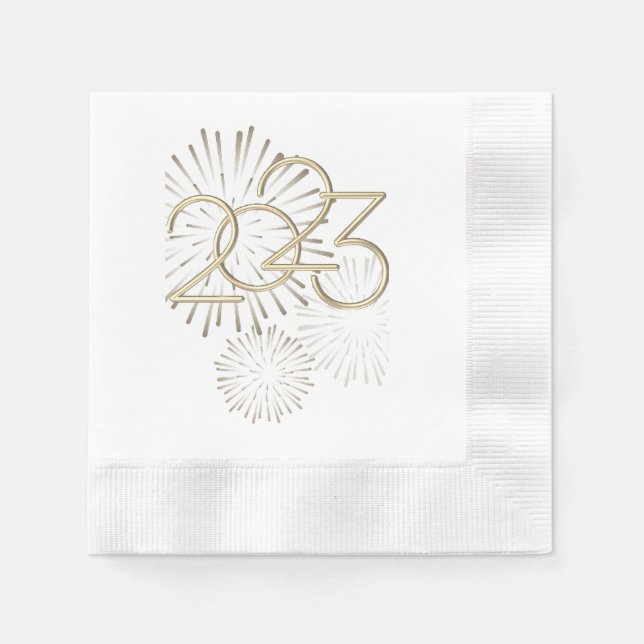 2023 New Years Day Fireworks Napkin (Front)