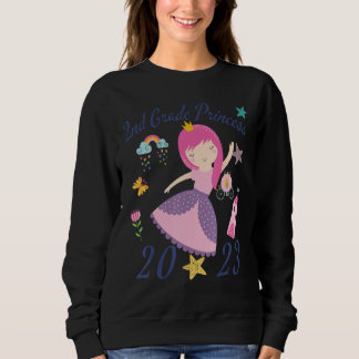 2023 Outfit Girls Princess Happy First Day Of 2nd  Sweatshirt