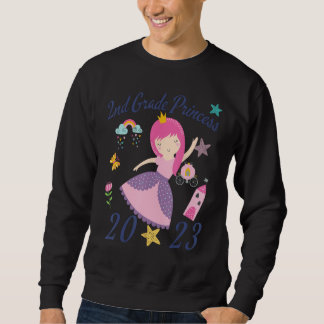 2023 Outfit Girls Princess Happy First Day Of 2nd  Sweatshirt