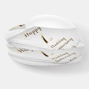 2023 Paper Wedding Happy 1st Anniversary Paperweig Paperweight