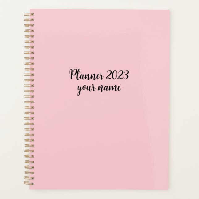 2023 pink monthly weekly  planner (Front)