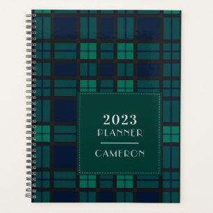 2023 Plaid Rustic Tartan Clan Blackwatch Green Planner