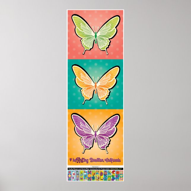 2023 Poster - Pop Butterflies -Buellton.Art  (Front)