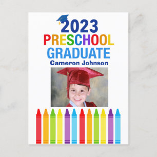 2023 Preschool Graduate PreK Kids Photo Graduation Postcard