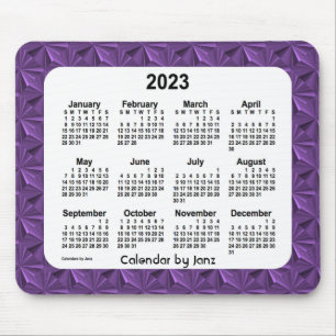 2023 Purple DiamondsCalendar by Janz Mouse Pad
