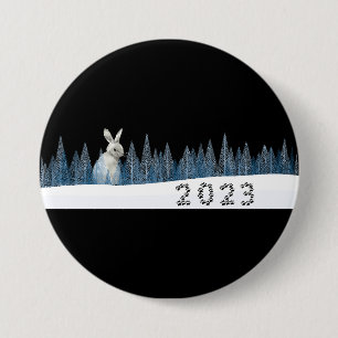2023 Rabbit Year, New Year Button