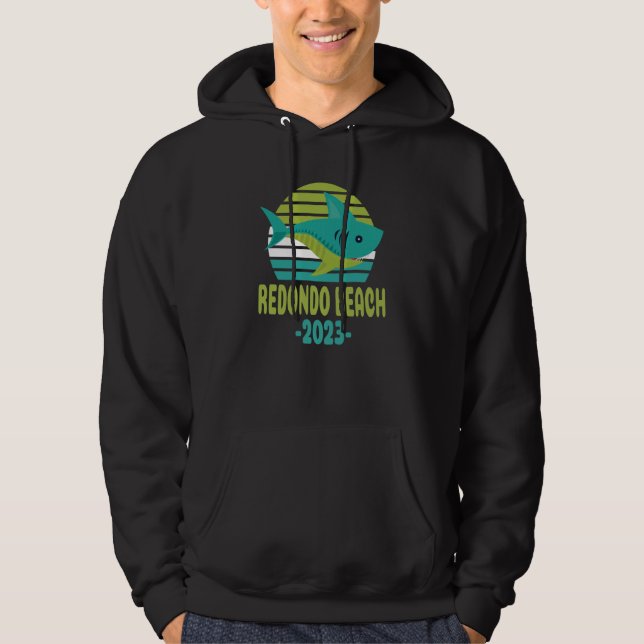 2023 Redondo Beach California Shark Hoodie (Front)