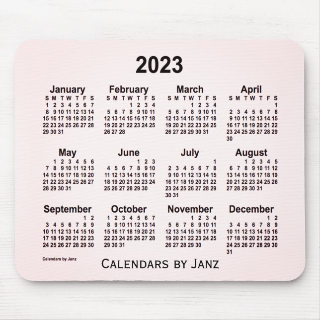 2023 Sangria Smoke Calendar by Janz Mouse Pad (Front)