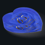 2023 Sapphire Wedding 65th Anniversary Parents Paperweight<br><div class="desc">Sapphire Wedding 65th Anniversary Parents,  Unique 2023 Wedding Anniversary Gift for Parents,  Paperweight with Faux Gold Script and Floral Blue Sapphire Rose Background</div>