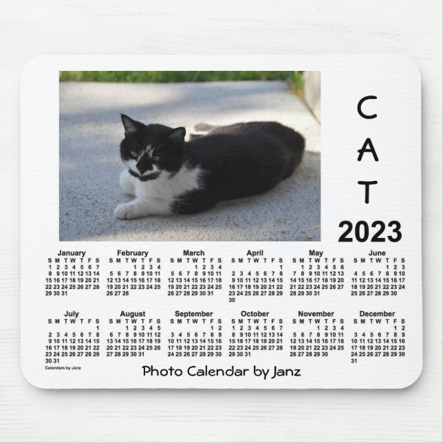 2023 Sassy Cat Photo Calendar by Janz Mouse Pad (Front)