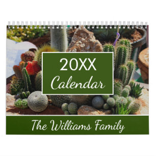 2023 Succulents Cactus Lovers Personalised Monthly Calendar