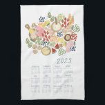 2023 Tea Towel Calendar Food Lover Kitchen Art<br><div class="desc">2023 Tea Towel Calendar Food Lover Kitchen Art illustrated by Kathrin Legg. Housewarming gift with a difference. Beautiful and unique thanksgiving gift,  bring along some fresh bread and cheese,  the host will love you for it!</div>