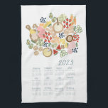 2023 Tea Towel Calendar Food Lover Kitchen Art<br><div class="desc">2023 Tea Towel Calendar Food Lover Kitchen Art illustrated by Kathrin Legg. Housewarming gift with a difference. Beautiful and unique thanksgiving gift,  bring along some fresh bread and cheese,  the host will love you for it!</div>