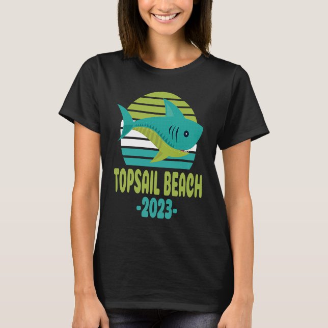 2023 Topsail Beach North Carolina Shark T-Shirt (Front)