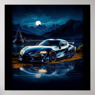 2023 Toyota GR Supra Sports Car Poster