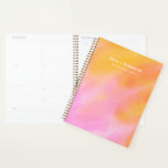 2023 Undated Weekly Monthly Colourful Watercolor Planner<br><div class="desc">A modern and stylish undated weekly and monthly planner featuring an abstract watercolor motif in a warm and uplifting colour palette of hot pink, orange, and yellow to keep you feeling energised and motivated throughout the year. Easily customise the year and add your name to the front of the cover....</div>