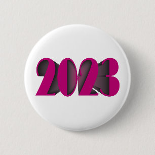 2023 VIVA MAGENTA 6 CM ROUND BADGE