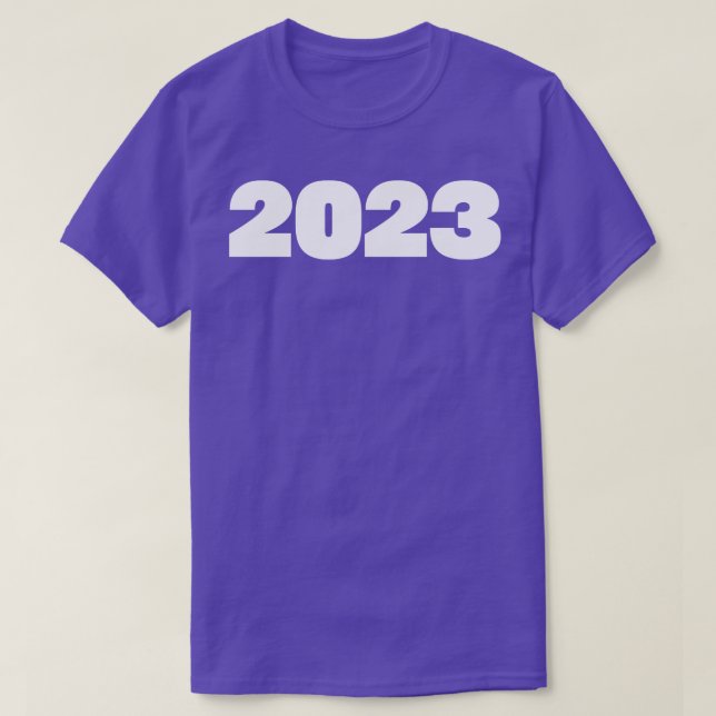 2023 White Text Minimal Typography T-Shirt (Design Front)