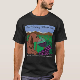 2023 Wine Country Wiener Fest T-shirt on black
