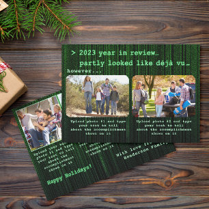 2023 Year in Review Family Photo Collage New Year Holiday Card