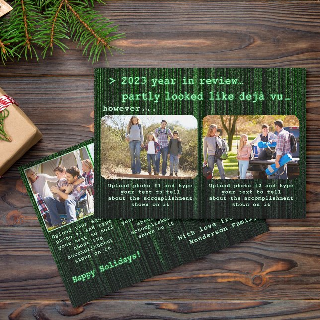 2023 Year in Review Family Photo Collage New Year Holiday Card (Creator Uploaded)