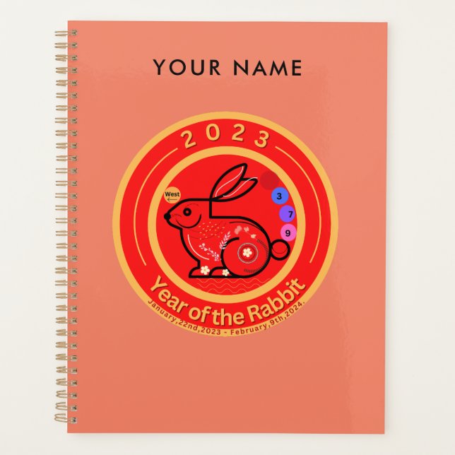 2023 Year of Rabbit design Standard Planner (Front)