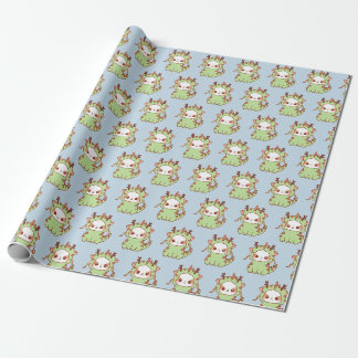 2023 Year of the Dragon Mochi Kawaii New Years Wrapping Paper