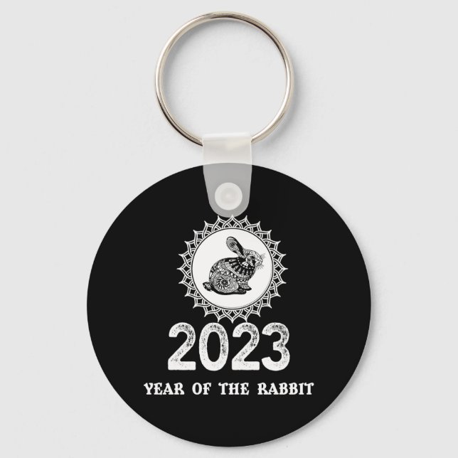 2023 Year of the Rabbit Chinese New Year- Key Ring (Front)