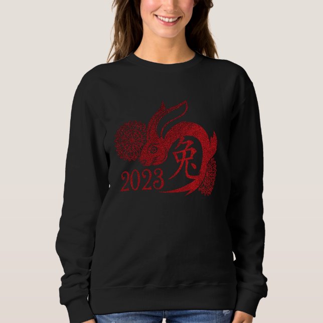 2023 Year of the Rabbit Chinese New Year Zodiac Lu Sweatshirt (Front)