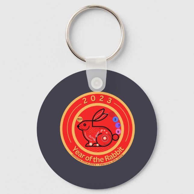 2023-Year of the Rabbit Design   Key Ring (Front)
