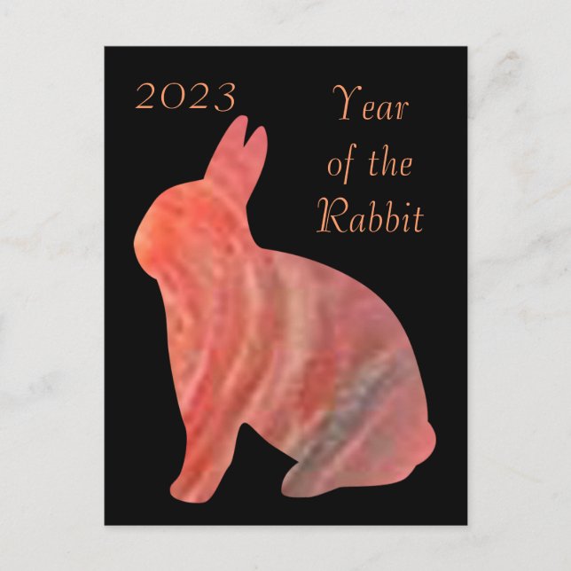 2023 Year of the Rabbit Holiday Postcard (Front)