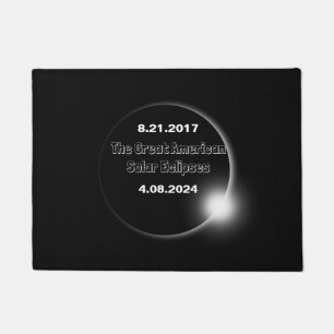 2024 & 2017 Double Dated Solar Eclipse Doormat
