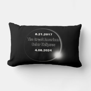 2024 & 2017 Double Dated Solar Eclipse Lumbar Cushion