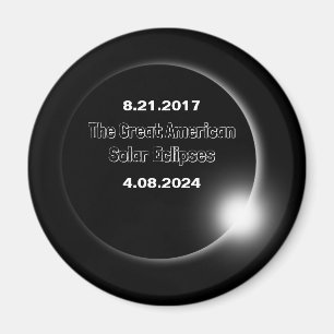 2024 & 2017 Double Dated Solar Eclipse Magnet