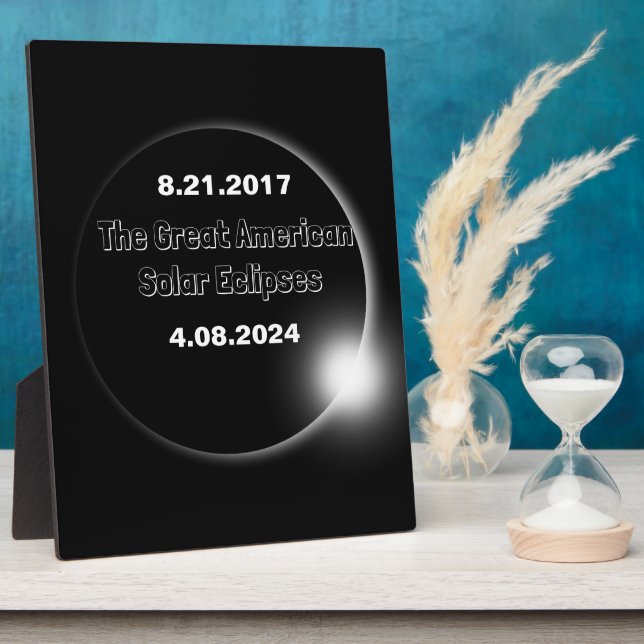 2024 & 2017 Double Dated Solar Eclipse Plaque (Side)
