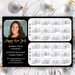 2024 2025 Calendar Corporate Photo Magnetic<br><div class="desc">2024 - 2025 Calendar Corporate Business Modern Black Gold Glitter Script Photo Holiday Magnetic Card featuring 2 Years Calendar with US Holidays. All the texts are pre-arranged for you to personalise easily and quickly with your own details. Wish you all a Happy Holidays and an Amazing New Year! For many...</div>