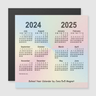 2024-2025 Rainbow School Year Calendar by Janz