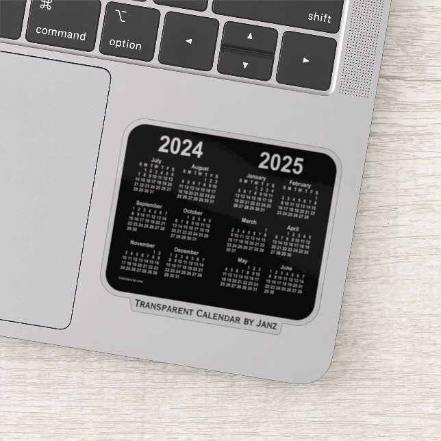 2024-2025 Transparent Neon Calendar by Janz (Detail)