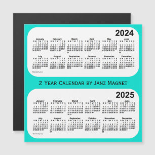 2024-2025 Turquoise 2 Year Calendar by Janz