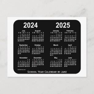 2024-2025 White Neon School Calendar by Janz Postcard