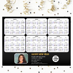 2024 - 2029 Calendar Business Photo Black Magnetic<br><div class="desc">2024 - 2029 6 Year Calendar Collage with Corporate Business Logo & Photo on Modern Black background Holiday Magnetic Card featuring 2024 - 2029 6 Year Calendars with US Holidays. All the texts are pre-arranged for you to personalise easily and quickly with your own details.</div>