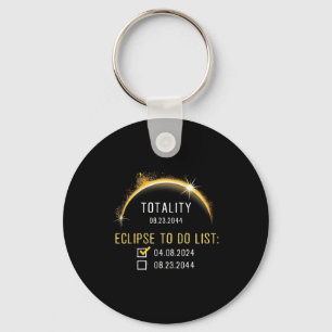 2024 2044 Total Solar Eclipse Checklist Totality 2 Key Ring