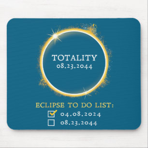2024 2044 Total Solar Eclipse Checklist Totality 2 Mouse Pad
