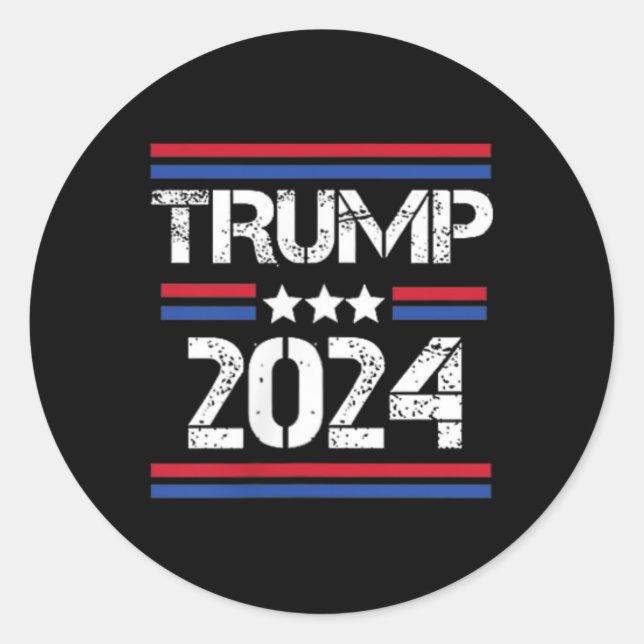 2024 2 Side I'm Voting Convicted Felon  Classic Round Sticker (Front)
