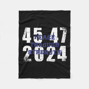 2024 45 47 America First Maga Cool Vintage Unique Fleece Blanket