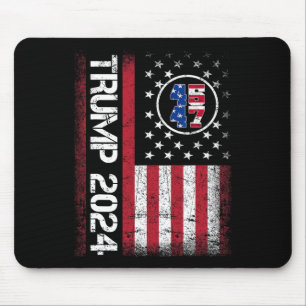 2024 45 47 Stand With American Flag Men Women  Mouse Pad